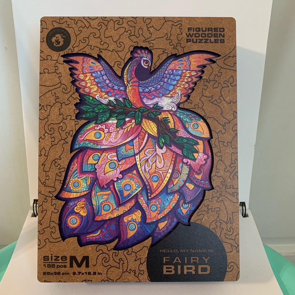 New Unidragon “Fairy Bird” Wooden Figured Puzzle-Medium 188 Pieces